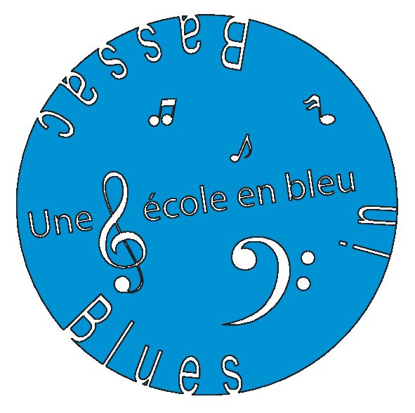 Logo Blues in Bassac - une cole en bleu 
